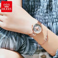 OLEVS Brand Lady Girls Quartz WristWatch  Best Prices Fashion Beatiful Women Popular Dress Water-Proof Steel Mesh Watch